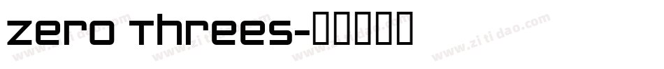 Zero Threes字体转换